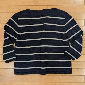 Navy nautical breton stripe sweater - Med